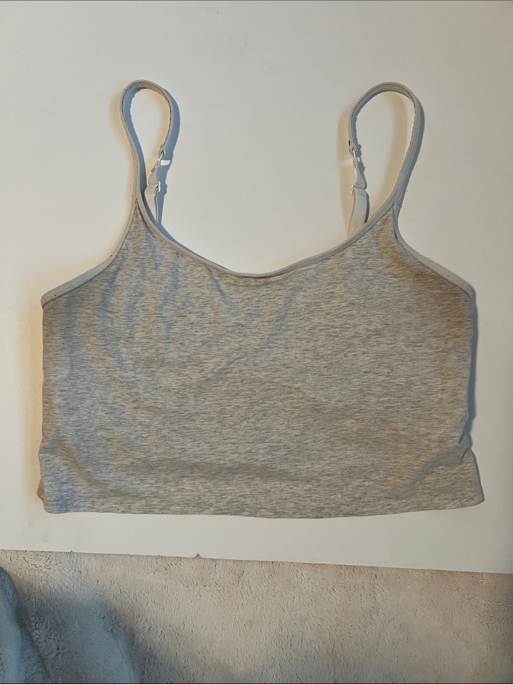 Old Navy Light Gray Cropped Camisole Bralette